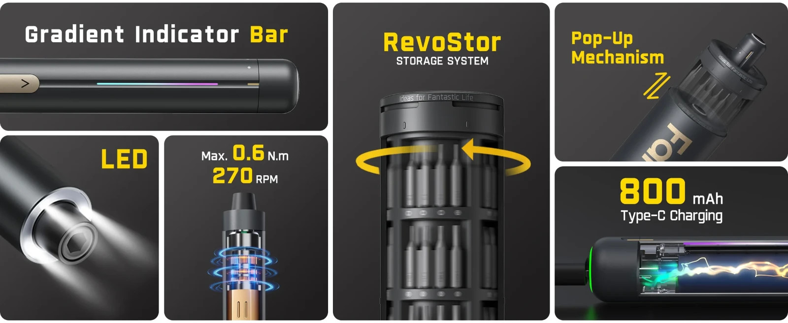 !!!New!!! Fanttik E2 Ultra Mini Electric Screwdriver, Cordless Screwdriver