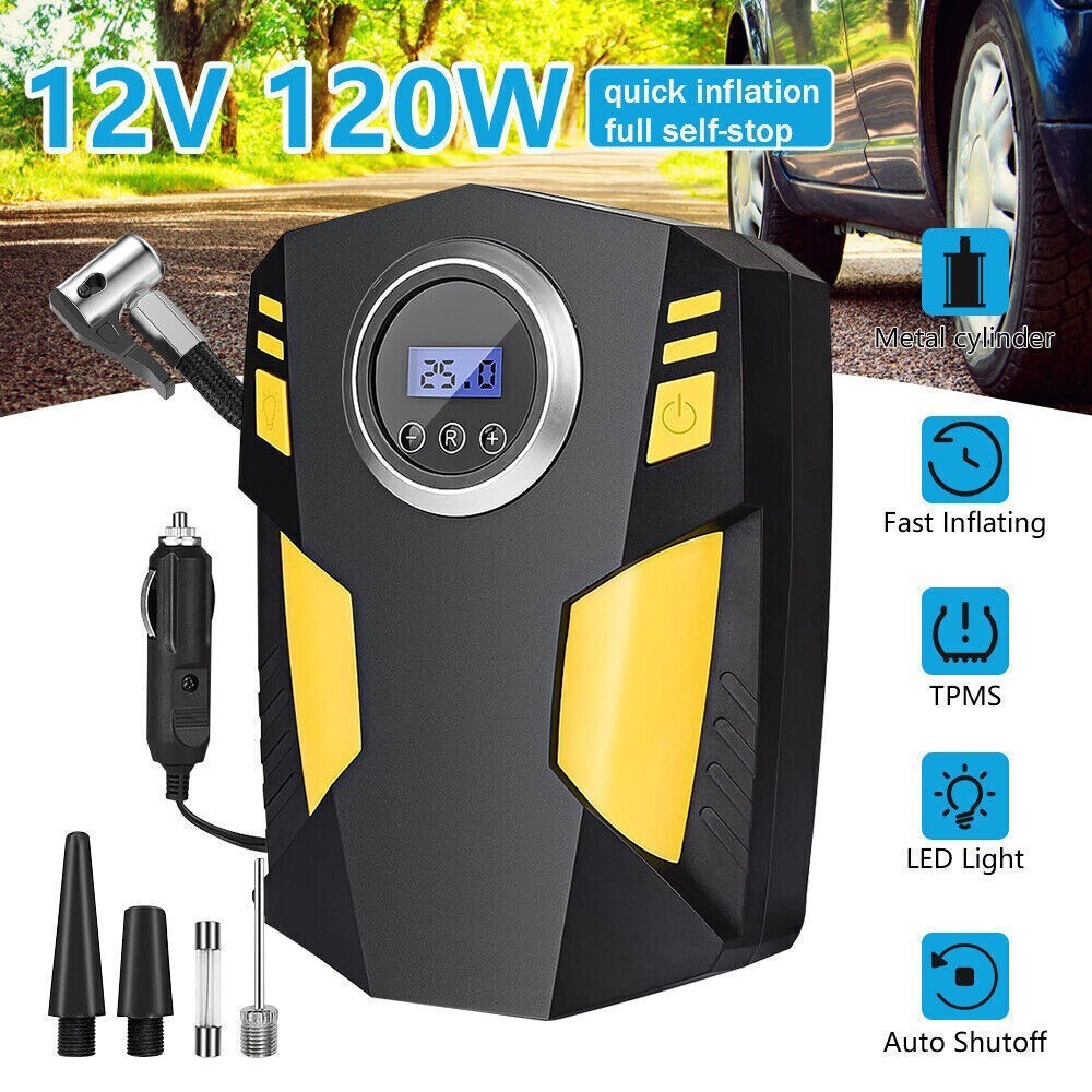 Car Air Tire Pump Inflator Compressor Digital Electric Auto Portable 150PSI 12V
