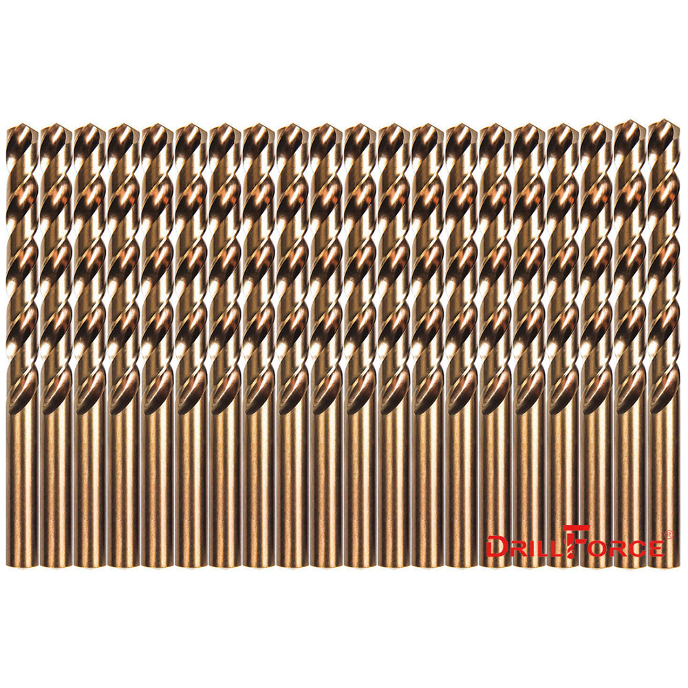 Drillforce 20PCS 1/16″-1/2″ Cobalt Drill Bits Set HSS M35 Jobber Twist Drill Bit