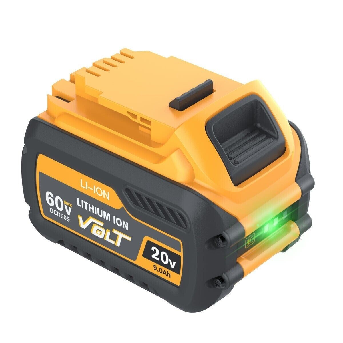 2pcs12Ah DCB609 For DEWALT 9Ah DCB606 DCB615 20V/60V MAX FLEXVOLT Li-Ion Battery