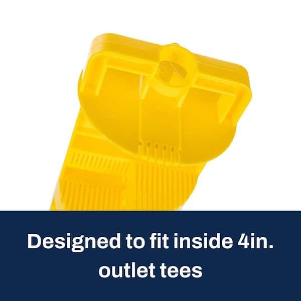 4 In. Septic Tank Tee Effluent Filter Yellow Washable Reusable Easy Clean