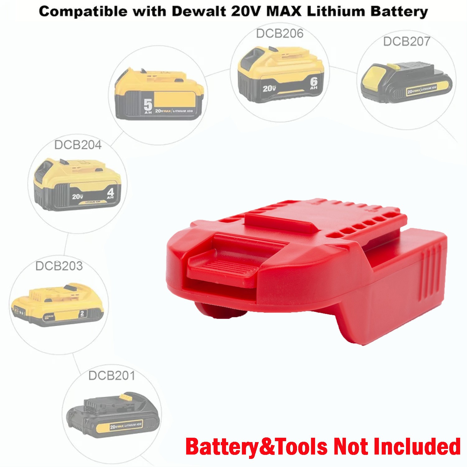 Battery Adapter Fits For Dewalt/Hercules 20V Battery To For Bauer 20V Power Tool