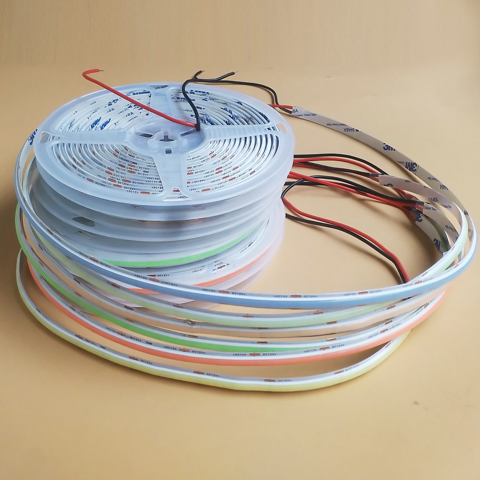 Fancy 12V COB LED Flexible Strip Light Tape Rope IP44 Waterproof Super Bright