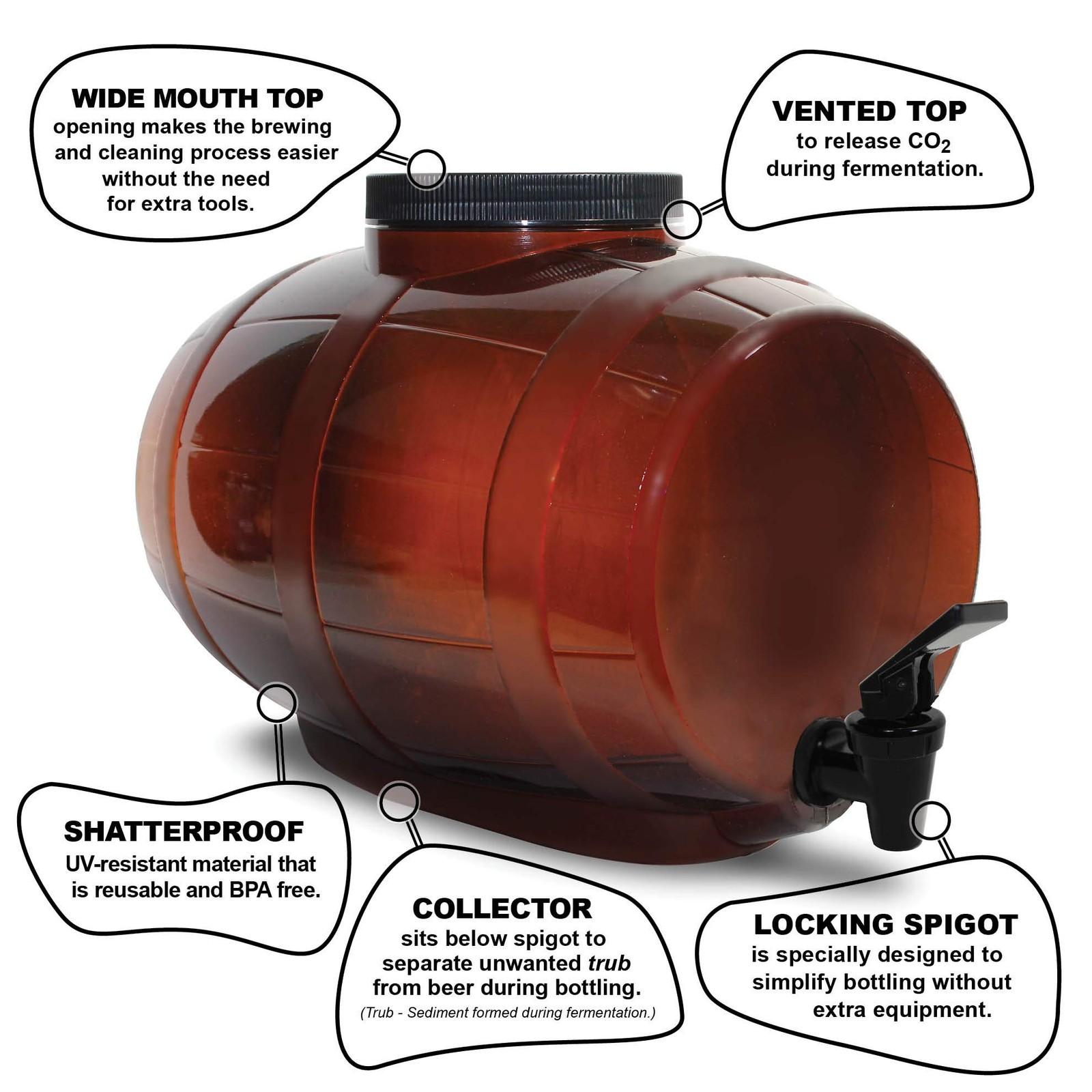 Craft Beer Making Kit 4 Gallon Complete DIY Home Brew Set Bottles Refills 30 Min