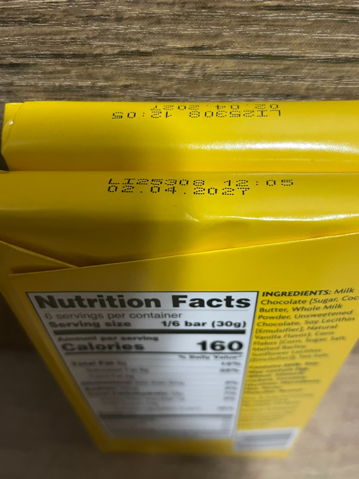 Trader Joe’s Milk Chocolate Bar w/ Corn Flakes 6.3oz (2 Bars) BB 2/27