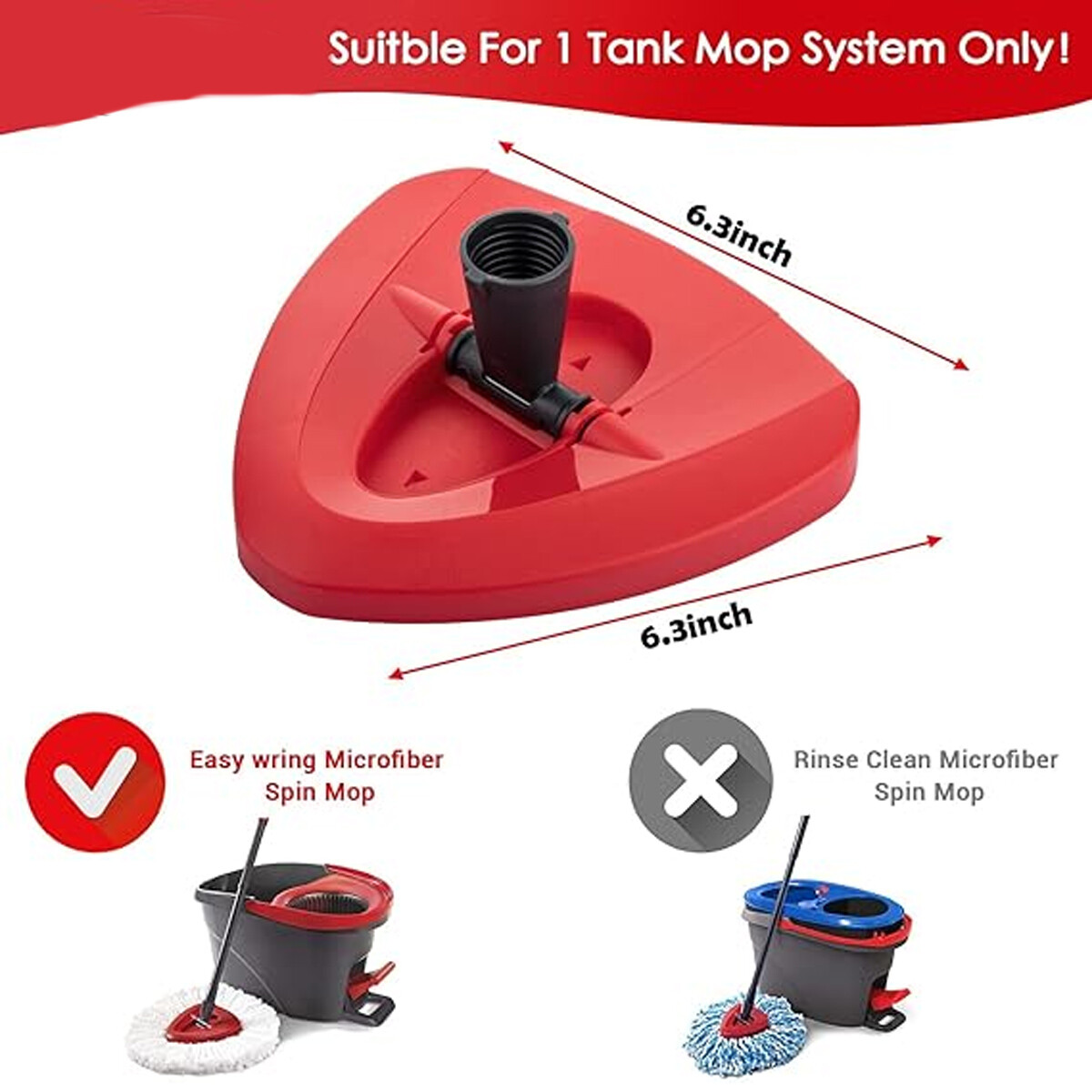 1-4 pcs Microfiber Replacement Mop base For O-Cedar Easy to Clean and install