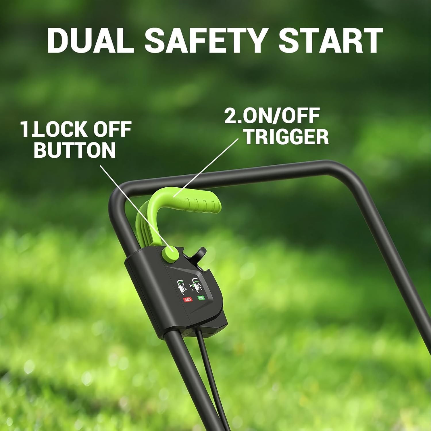 STEELITE 13″ Cordless Electric 21V Brushless Motor Lawn Mower with 4.0Ah Battery