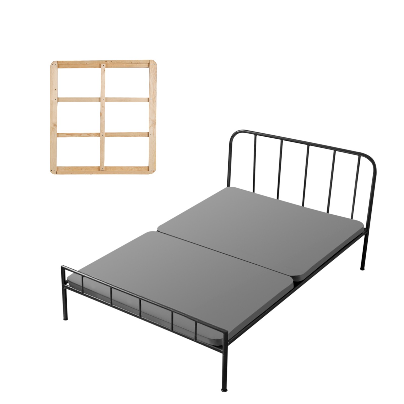 VEVOR Twin Size Bunkie Board 1.5 in Bed Board Slats with 200D Oxford Cloth 2 Pcs