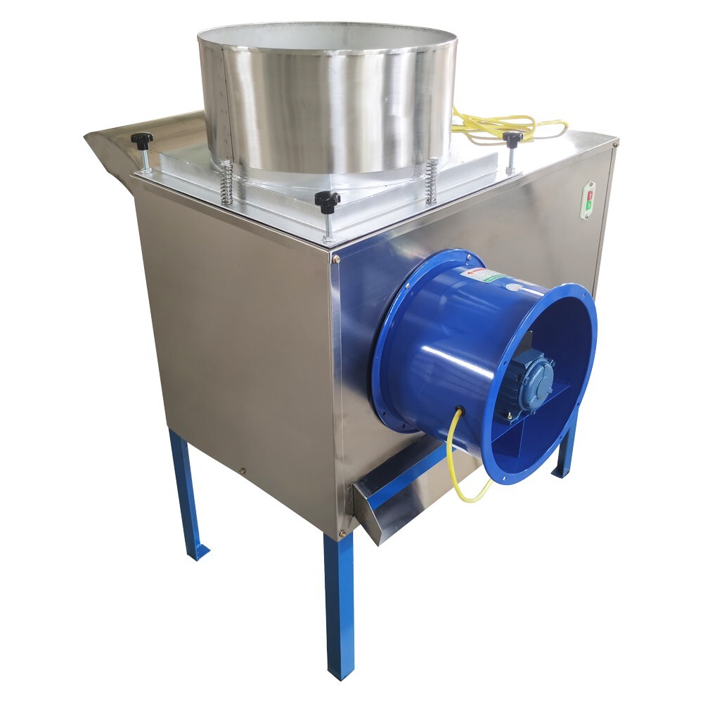 220V Commercial Auto Garlic Separator Peeler 1000KG/h Cylinder Pipe Fan
