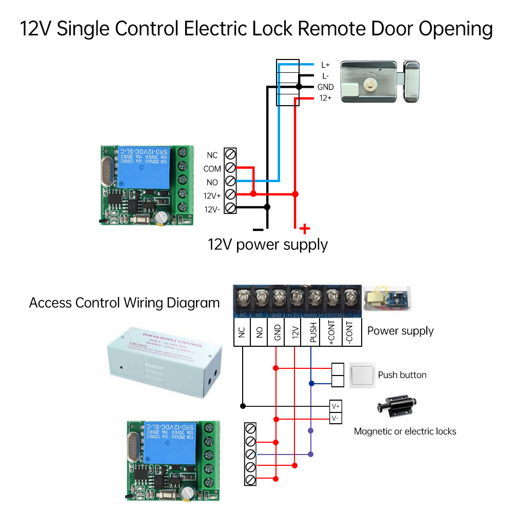 433Mhz Universal Wireless Remote Control Switch With Relay Receiver Module DC12V