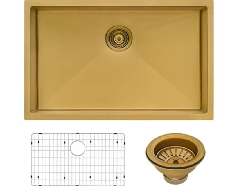Ruvati 27-inch Undermount Satin Brass Matte Gold