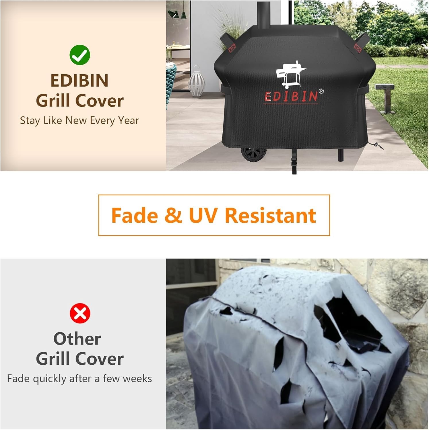 Grill Cover Polyester Waterproof Fit for Royal Gourmet CC1830W 30 Inch