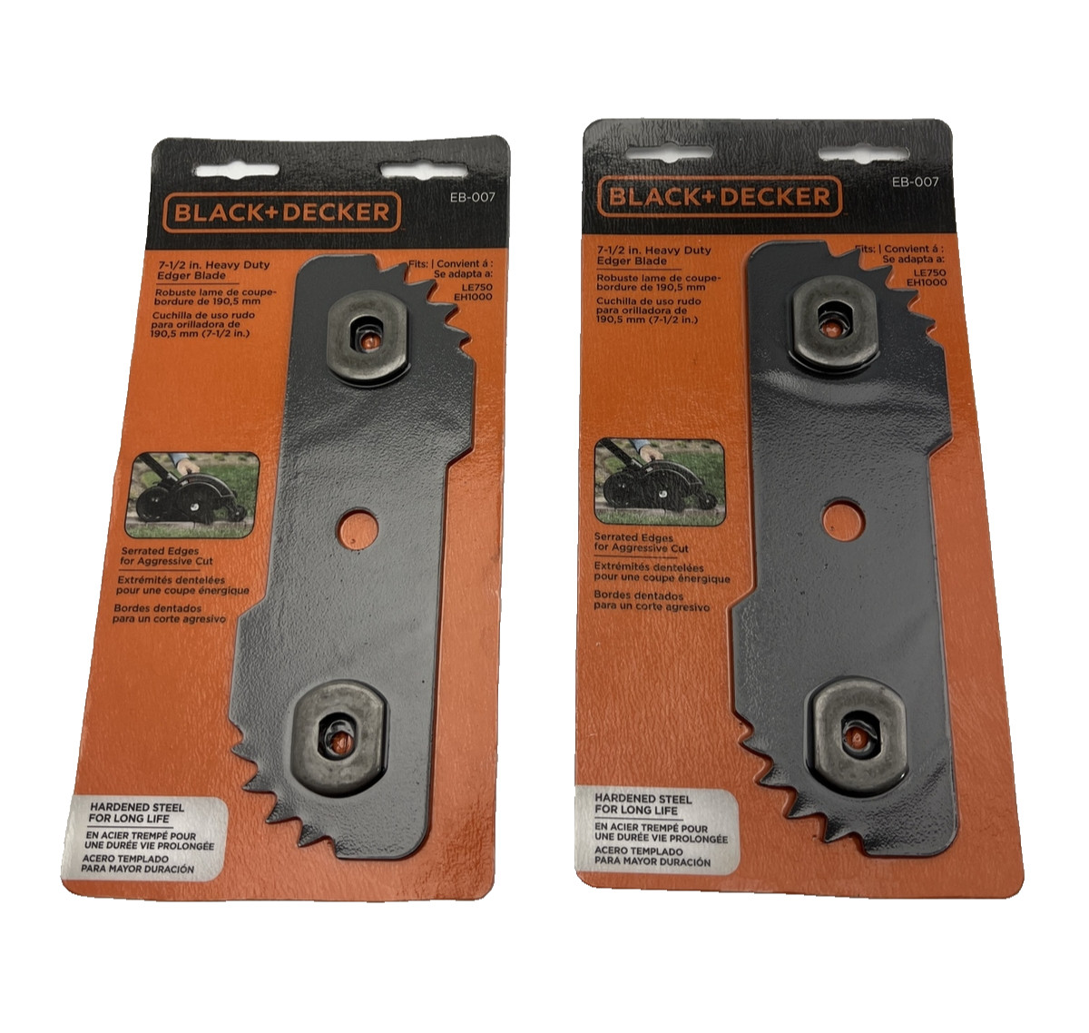 Black & Decker 7 1/2 in. Heavy Duty Edger Blade Models EB-007 Lot of 2