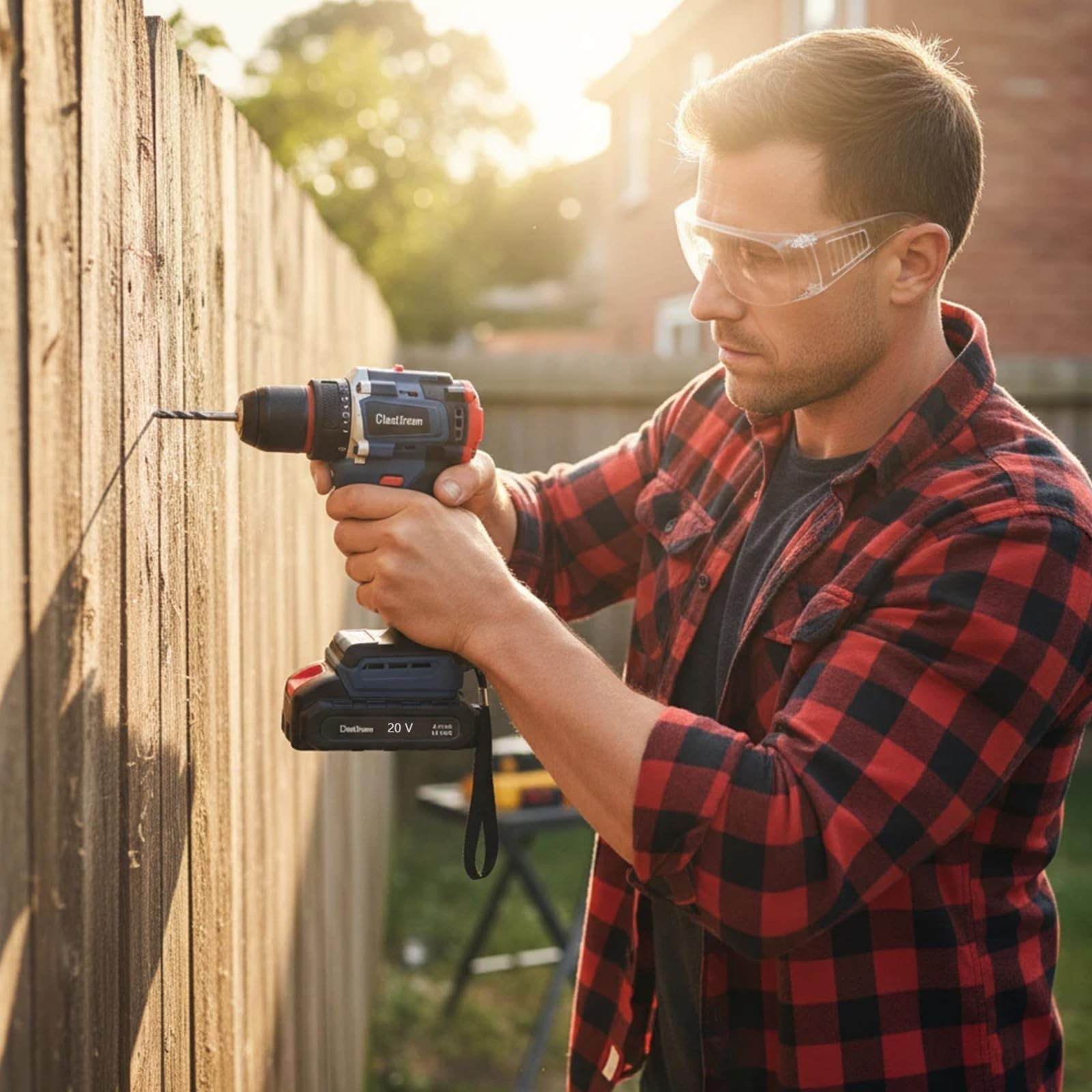 Cordless Drill Set,Electric Power Drill with 2 Battery,60N.m,21+1 Torque,2 Varia