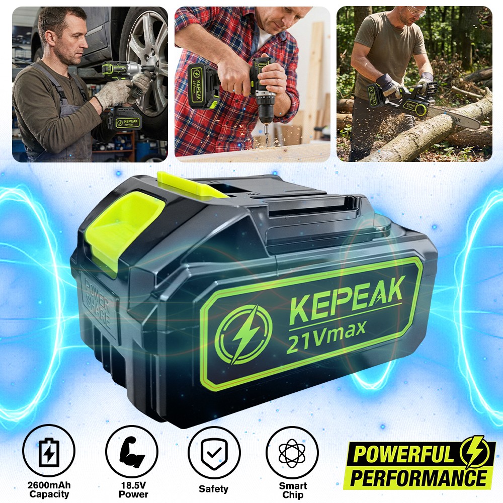 21V Lithium-ion Battery Replacement & Backup Battery with LED Power Indicator