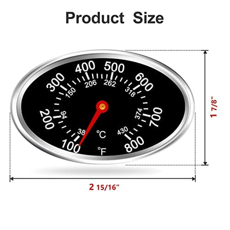 1PC Grill Lid Thermometer Heat Indicator Replacement for Grill Master Nexgrill 7