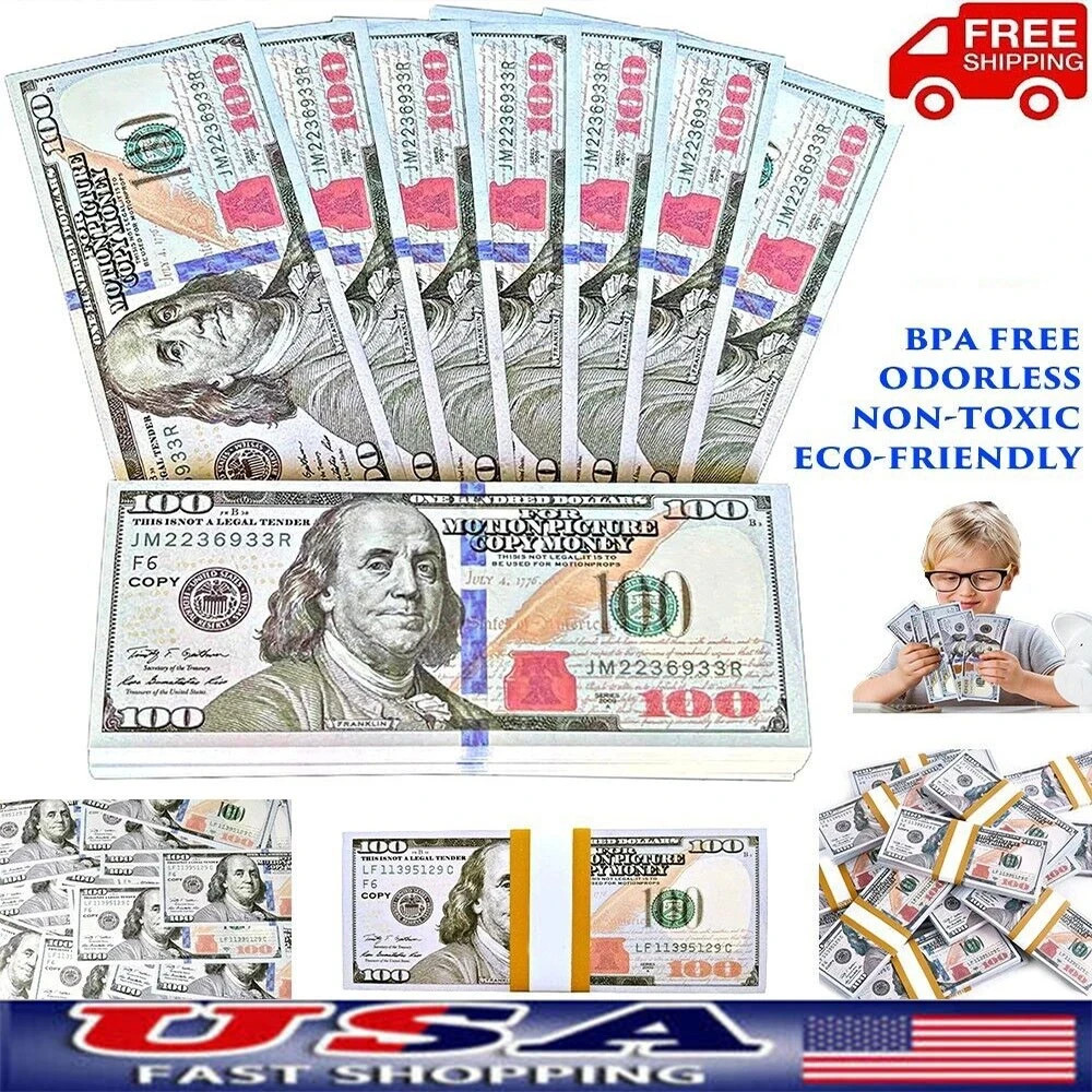 1000pcs(100K) money props toy play fake bills for video Learning Education Toys