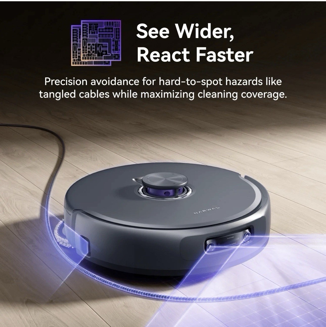 NARWAL Freo Z10 Ultra Robot Vacuum&Mop Combo 18000Pa Self-Emptying Drak Gray