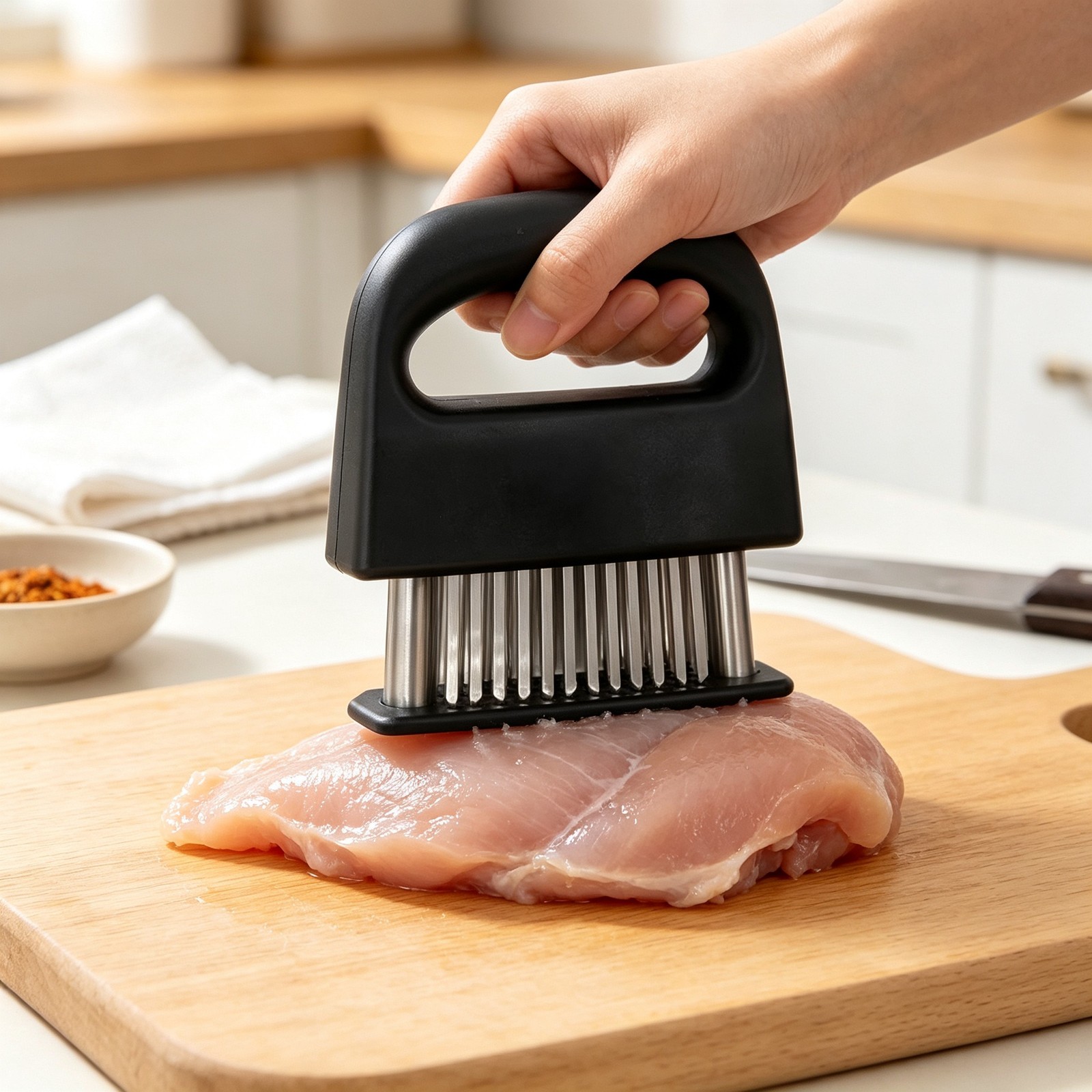 1PACK Meat Tenderizer Tool Stainless Steel Needle Cooking Hammer Kitchen Tool