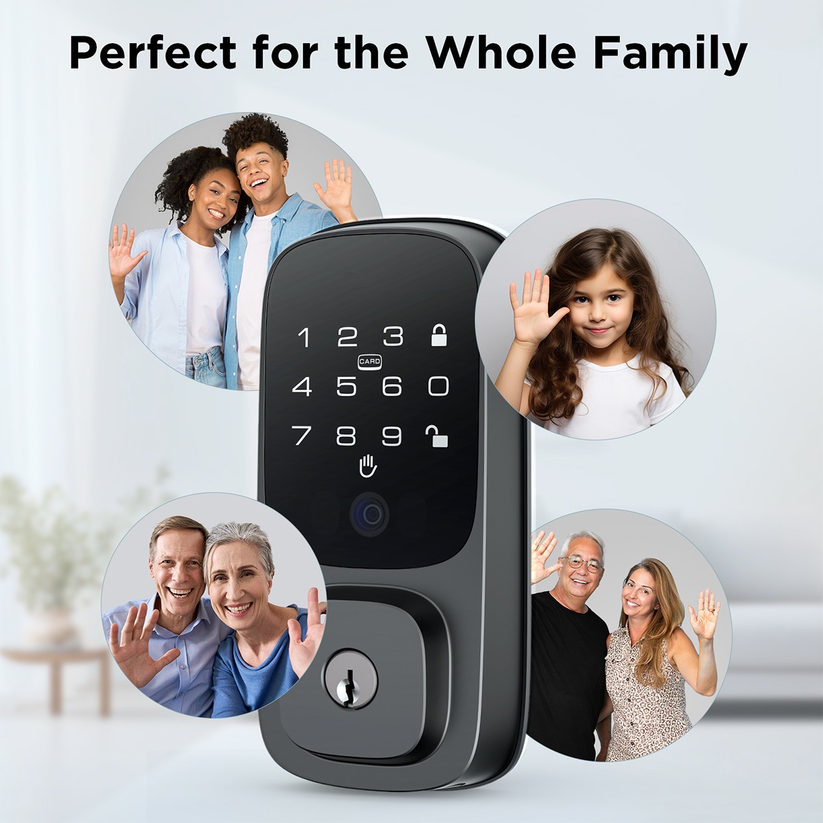 Security Keyless Smart Door Lock WiFi APP Control Plam Vein 6 Ways Unolck