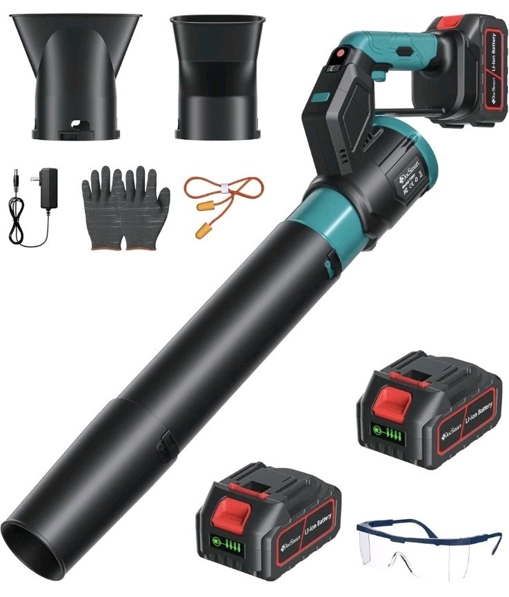 5.2Ah Cordless Leaf Blower 750 CFM 220 MPH with 2 Pack Batteries Powered