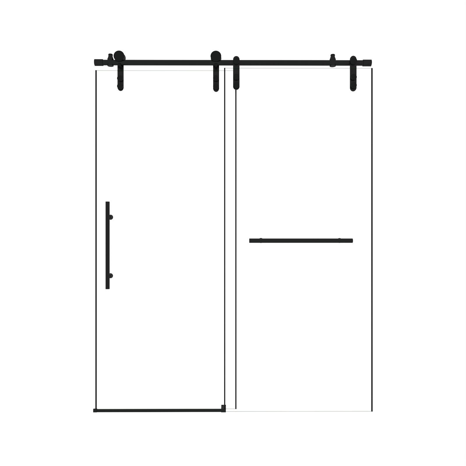 Frameless Shower Door 60″ W x 76″ H Sliding Shower Door 5/16″ 8mm Tempered Glas