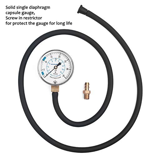 Natural Gas or LP Gas Manifold Pressure Test Kit, 0-35inH2O Pressure Test Kit