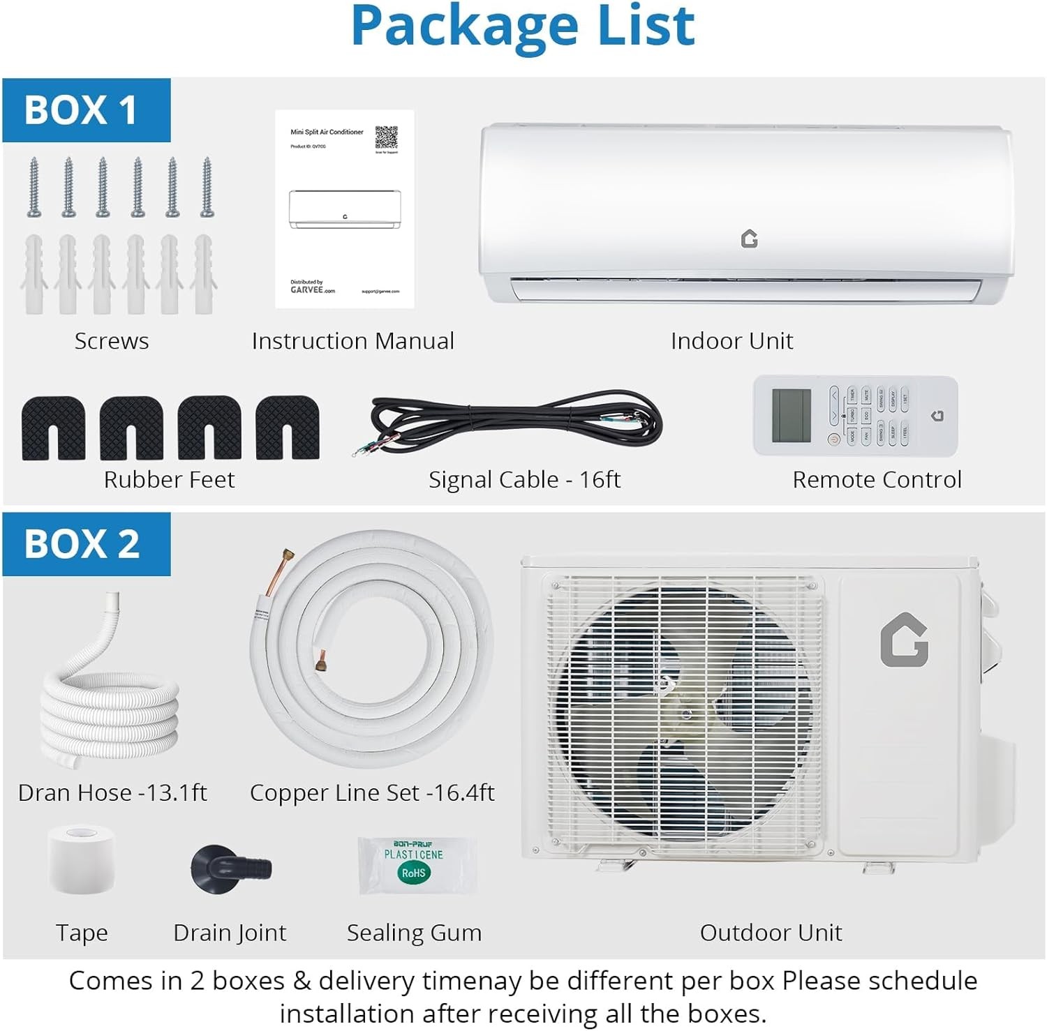 12000BTU Mini Split AC/Heating System 21 SEER 230V Covers Up to 750 Sq. Ft R454B