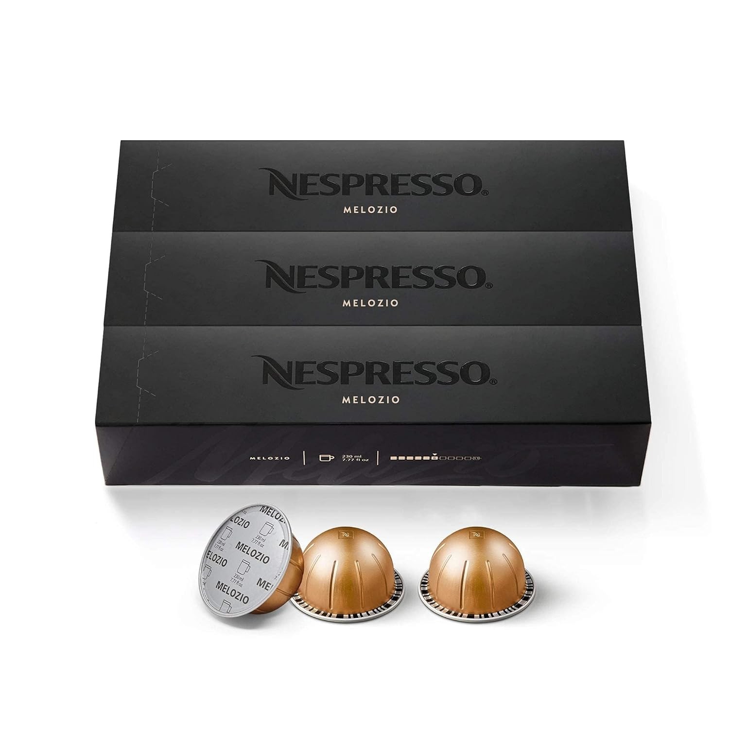 Nespresso Capsules Vertuo, Melozio, Medium Roast Coffee,30-Count Pods,Brews7.8oz