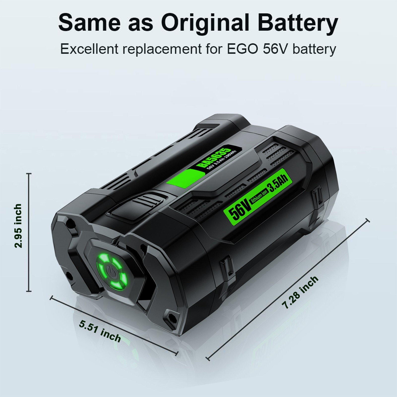 For EGO Power+ Lithium-Ion Battery 56V 3.5Ah BA1400 BA4200 BA2800T w/Fuel Gauge