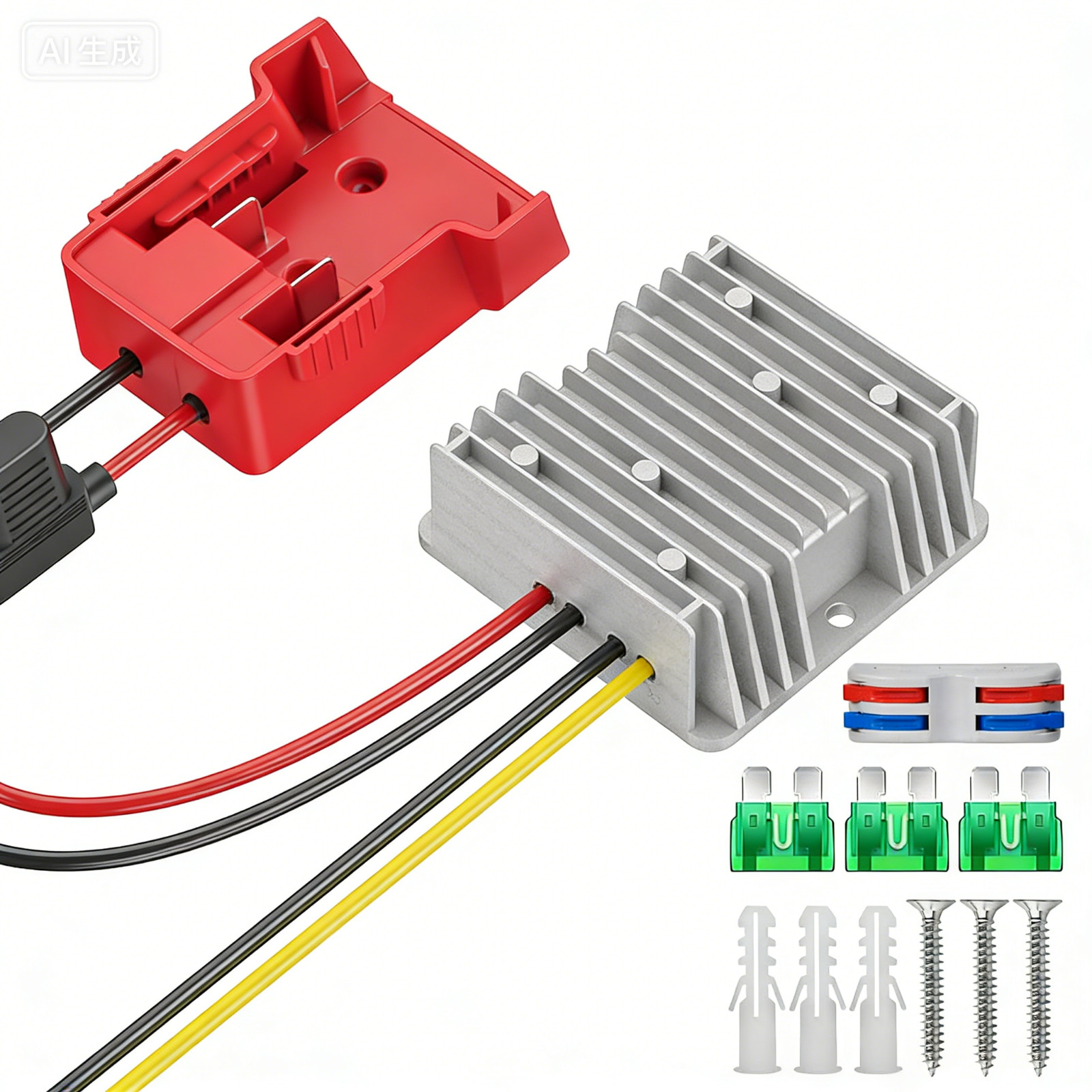 18V to 12V 20A 240W Step Down Converter Compatible with Milwaukee 18V Battery