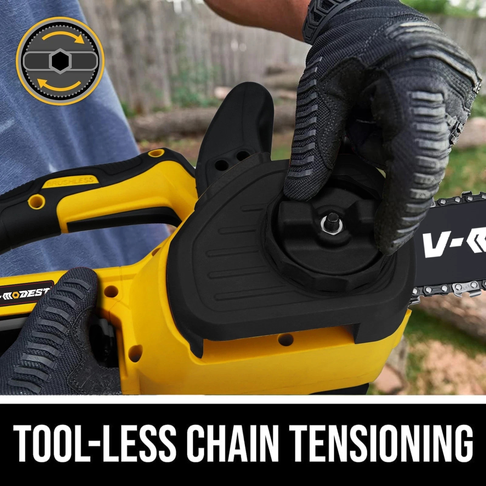 Fit DEWALT 20V MAX Battery Brushless 12 in. Compact Cordless Chainsaw w/2 chains