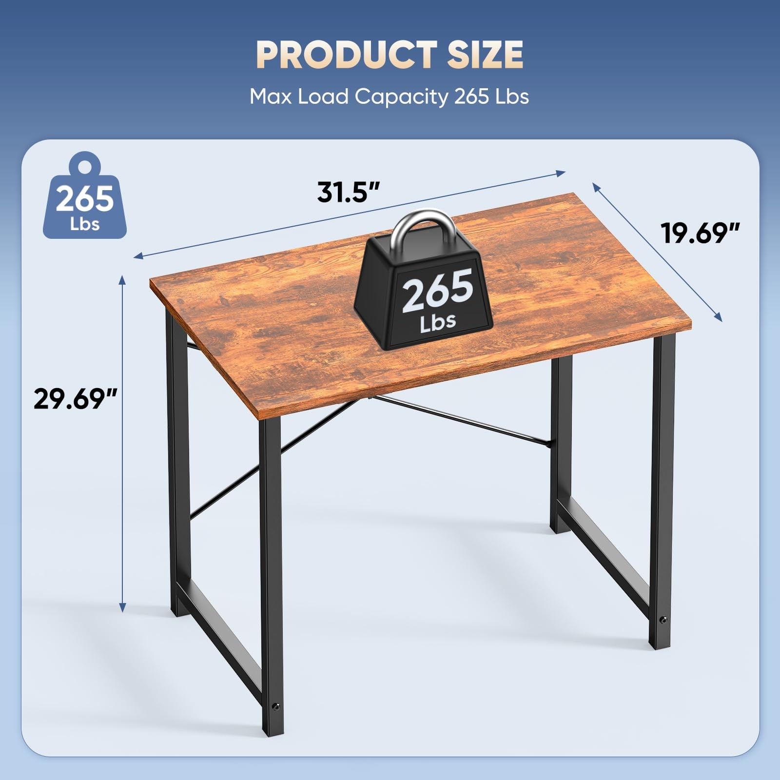 32 Inch Small Computer Desk for Home Office, Modern Study Writing Gaming Work…
