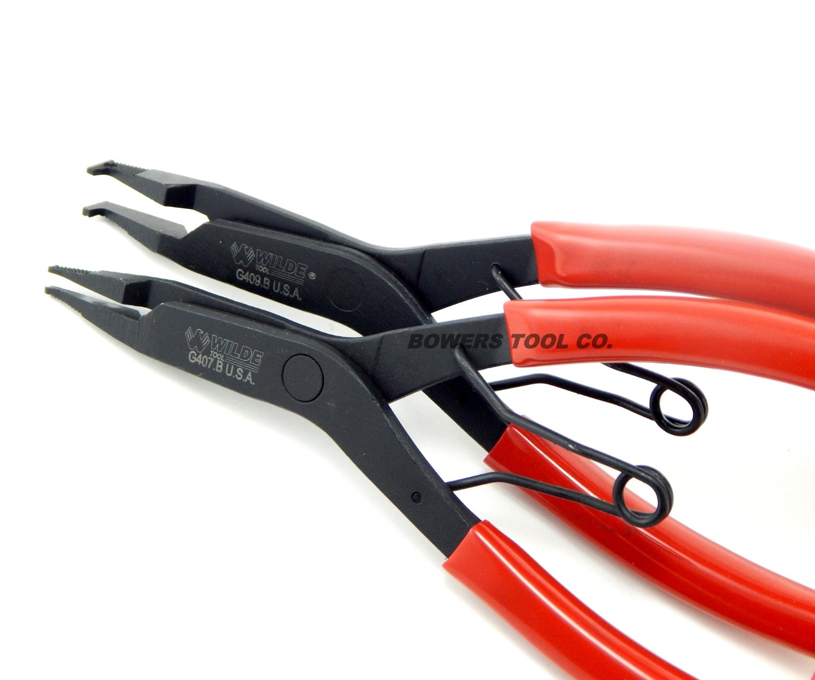 Wilde 9 in Right Angle & Straight Lock Ring Plier Set Snap Retaining Black Oxide