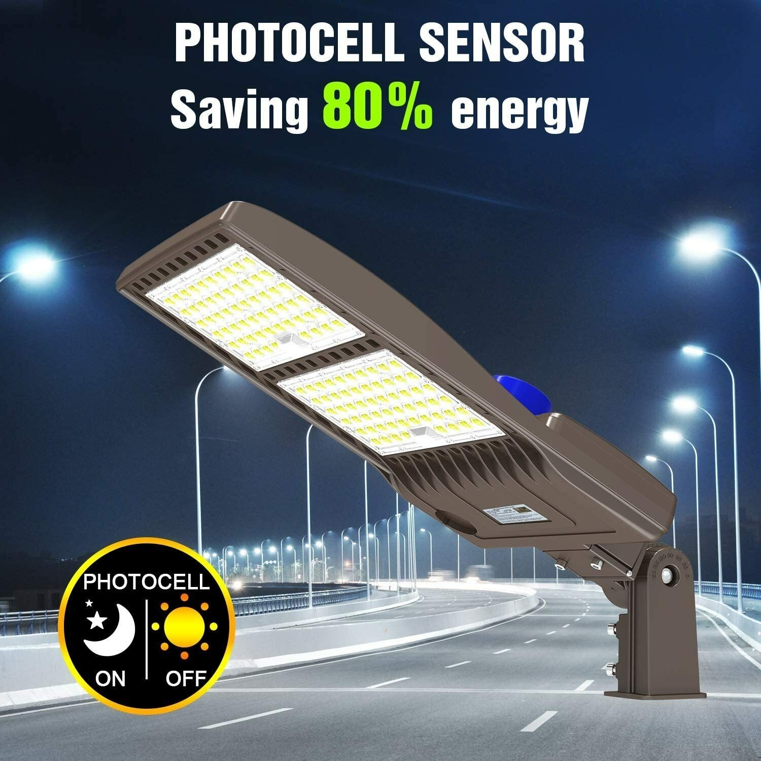 150W 320W LED Parking Lot Light Dusk to Dawn Commercial Shoebox Street Light