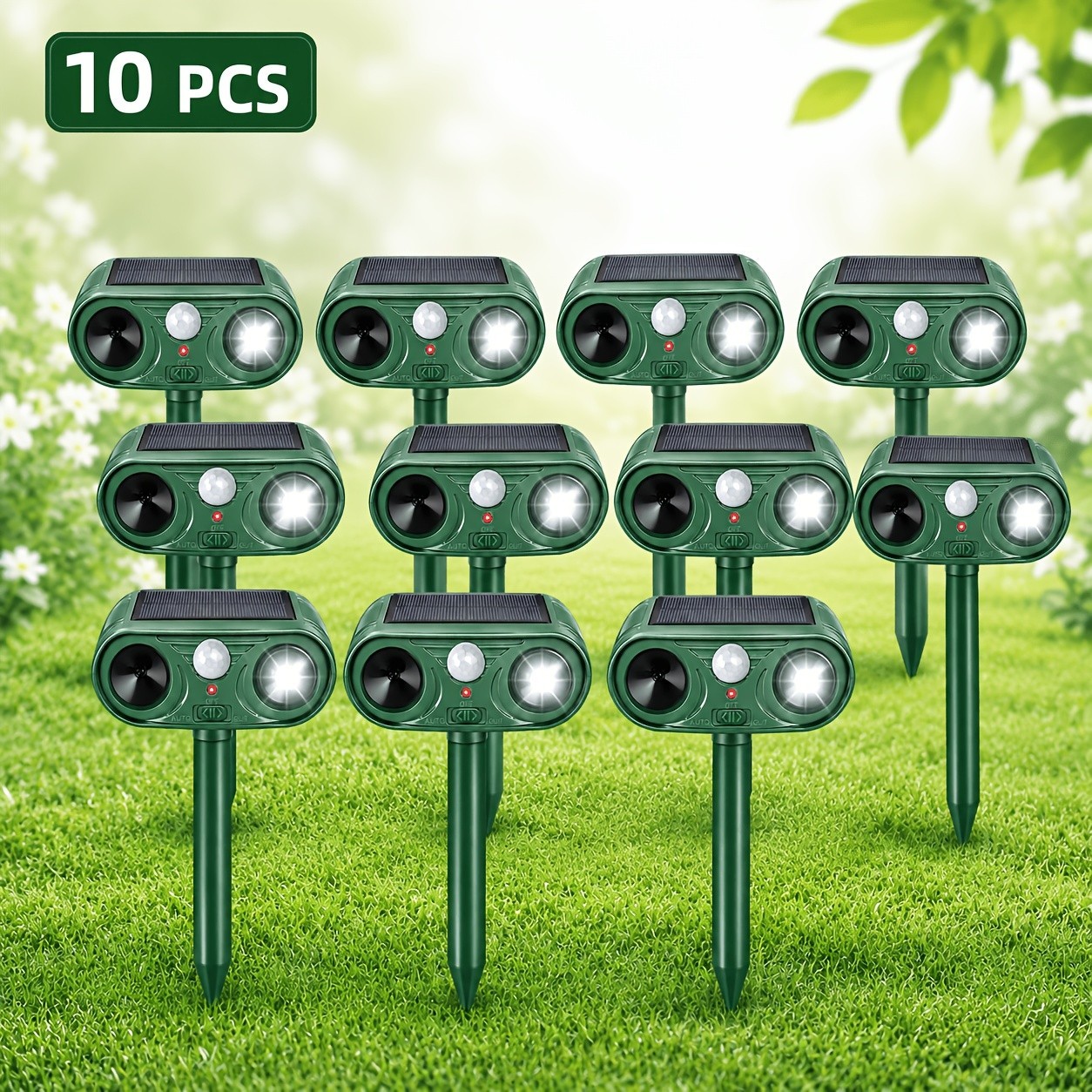 Solar-powered acoustic expeller IP44 1100mAh