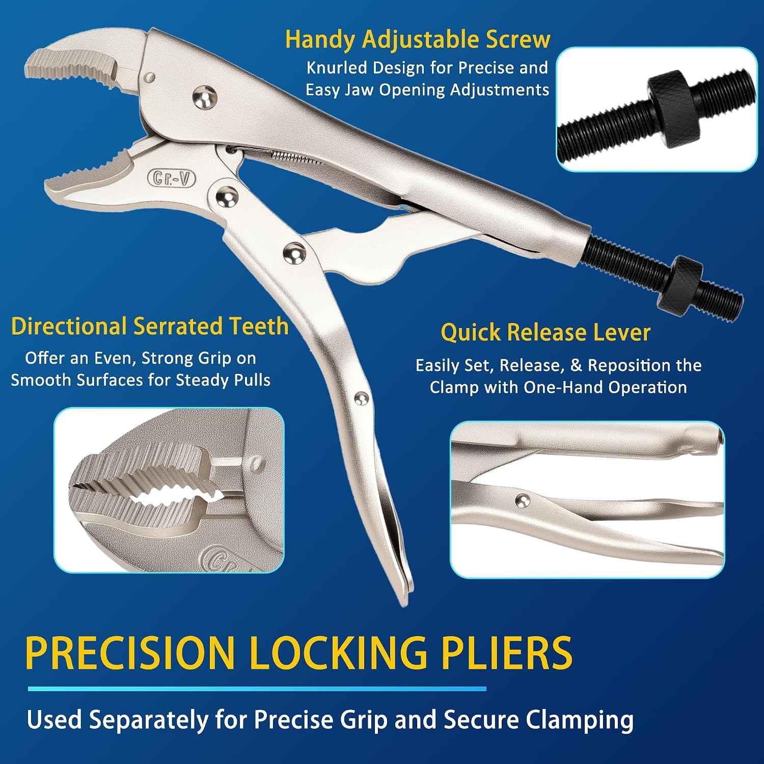 Locking Pliers Slide Hammer Puller Set, 9.8 in Locking Pliers 2 lb Slide Hamm…