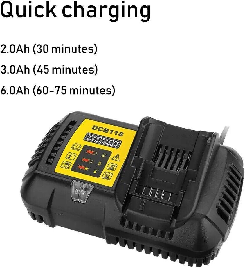 2Pack 9.0Ah for DeWalt FLEXVOLT 20V/60V MAX Battery Lithium-ion DCB609 &Charger