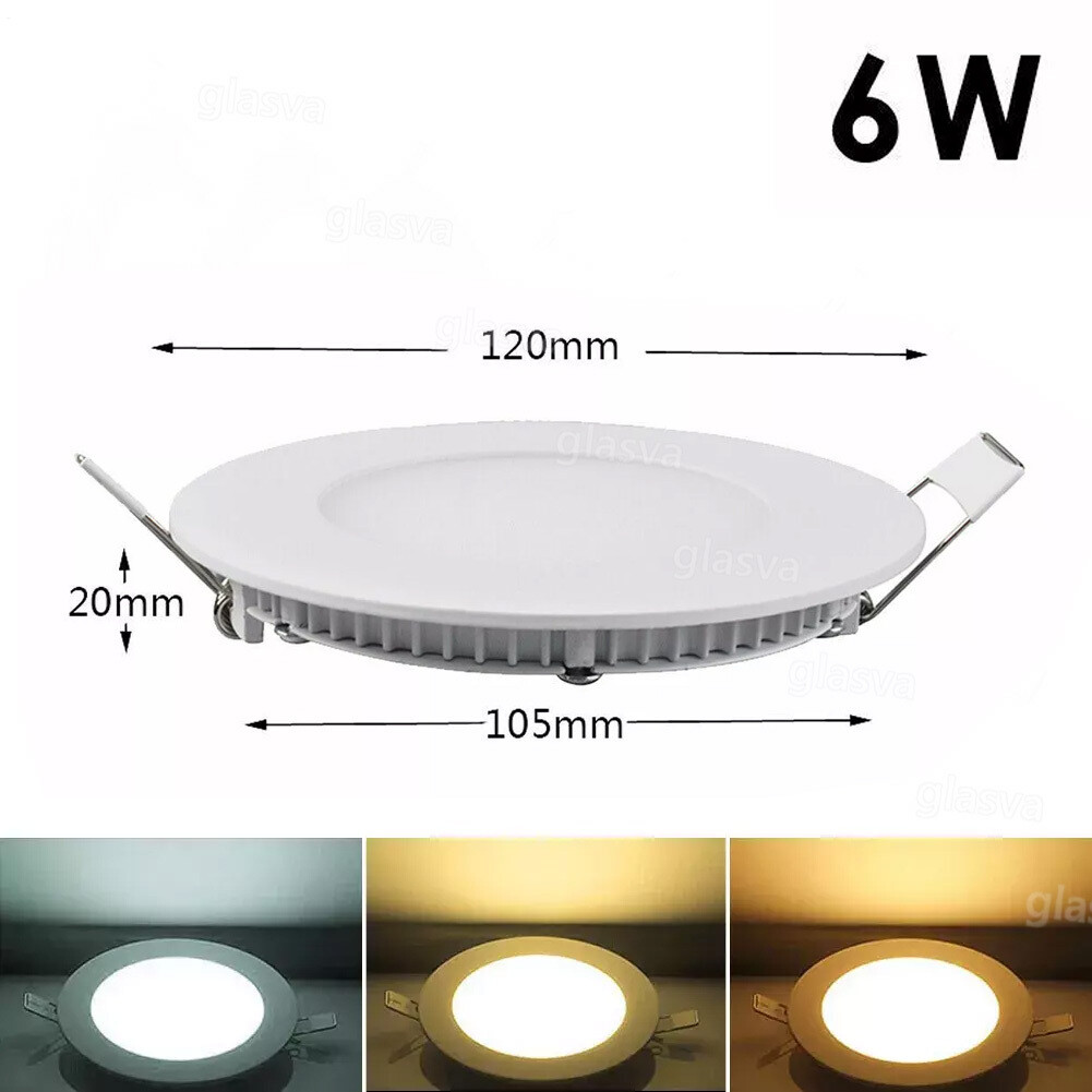 LED Panel Light 3W 6W 9W 12W 15W 18W 24W Round Recessed Ceiling Down Lights