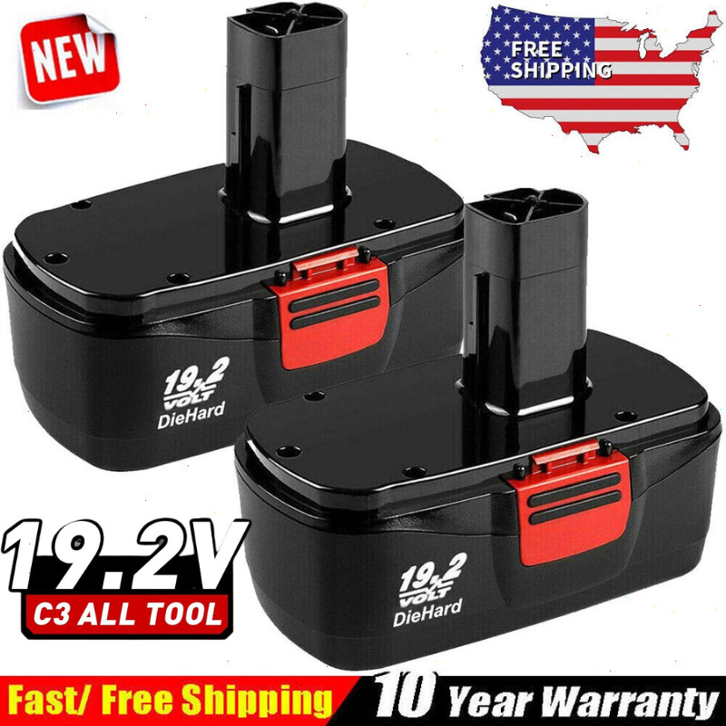 2Pack for Craftsman 19.2 Volt 11375 Battery C3 DieHard 130279005 11376 130279003