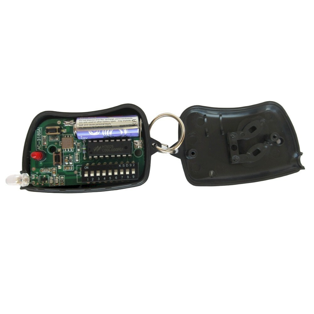 9 Digit Code Mini Remote Control Garage Gate Transmitter Mini Flashlight 318 MHz
