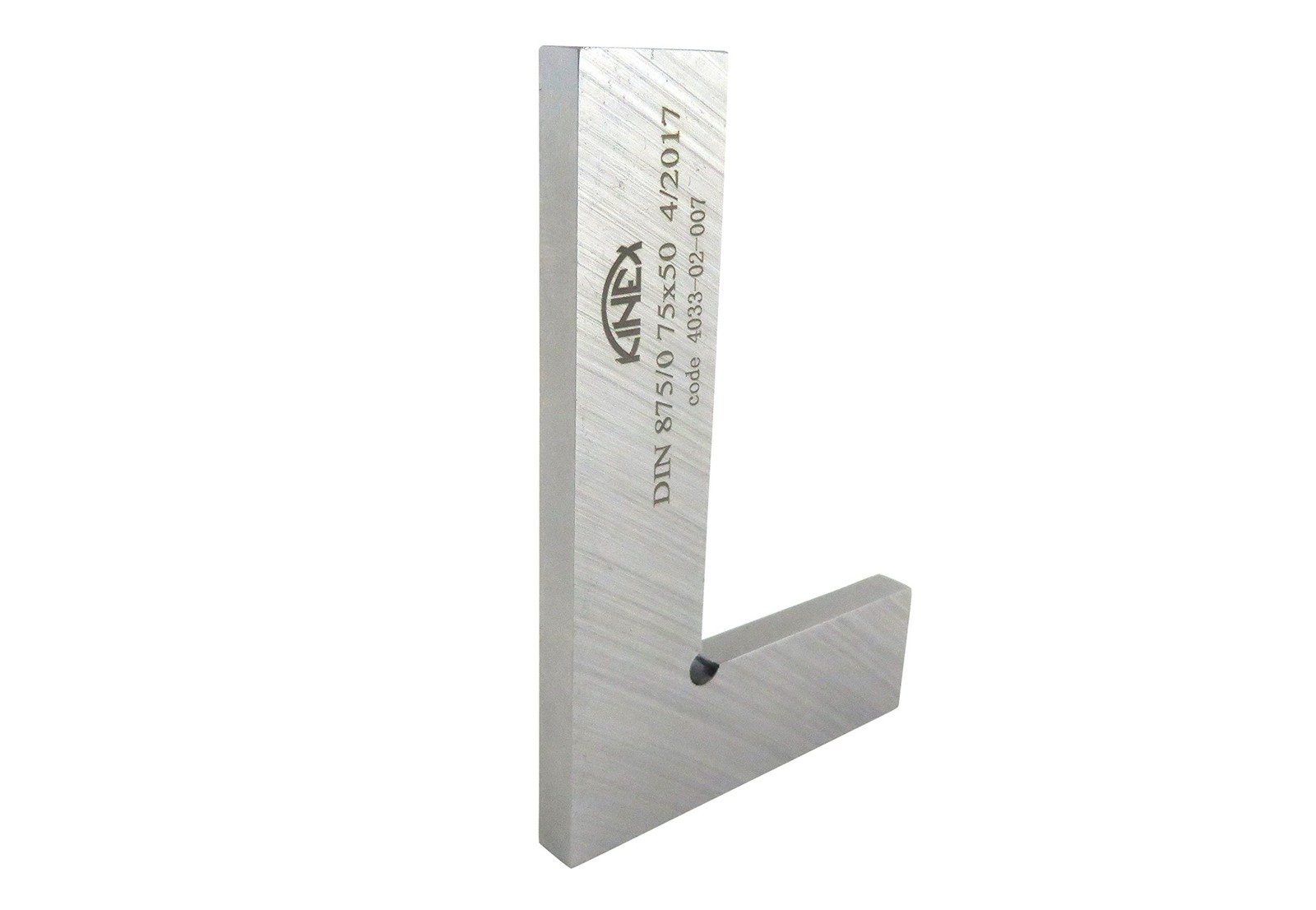 4033-02-007 3 Inches Tall x 2 Inches Wide Flat Solid Machinist Square DIN 875/0
