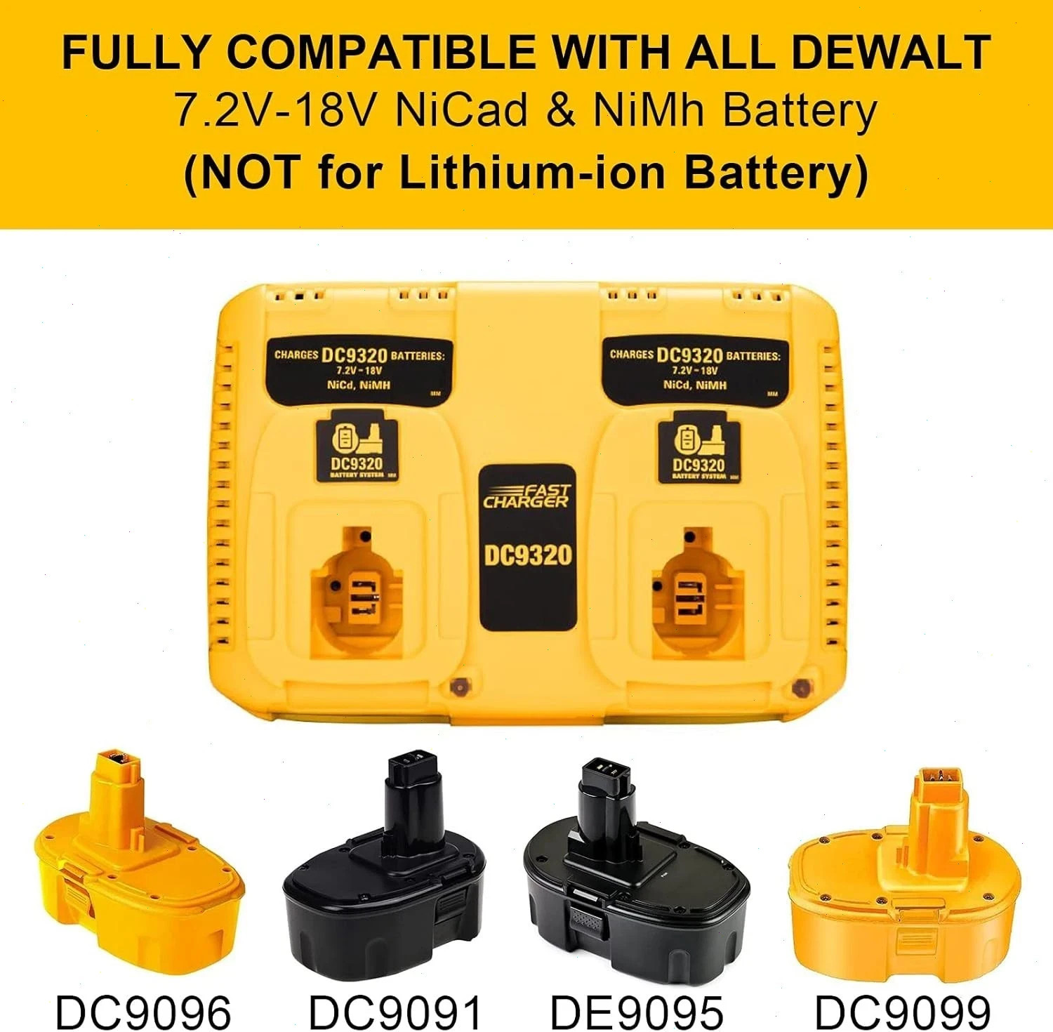 2/4PACK 18 Volt For DeWalt 18V 7.0Ah Battery or Charger DC9096 DC9099 DC9096-2