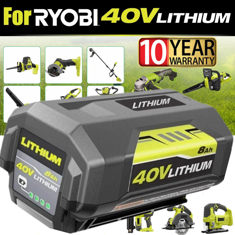 40V 8.0Ah Battery for Ryobi 40 Volt Lithium OP4050 OP40602 OP40261 OP4060 OP4030