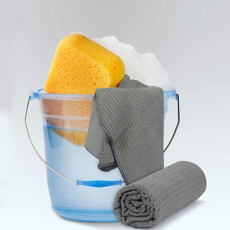 3 Pcs Microfiber Waffle Weave Glass Window Auto Home Cleaning Towel 24×16 inch