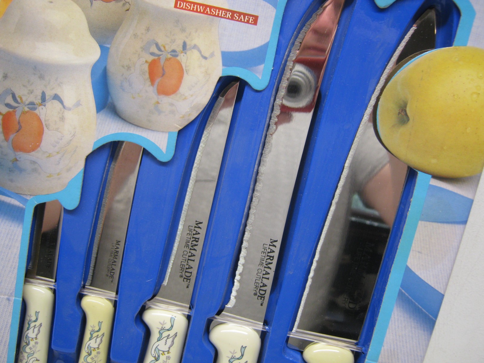 Marmalade Goose Lifetime Cutlery Serrated Chef Knives Set Granny Core w Box