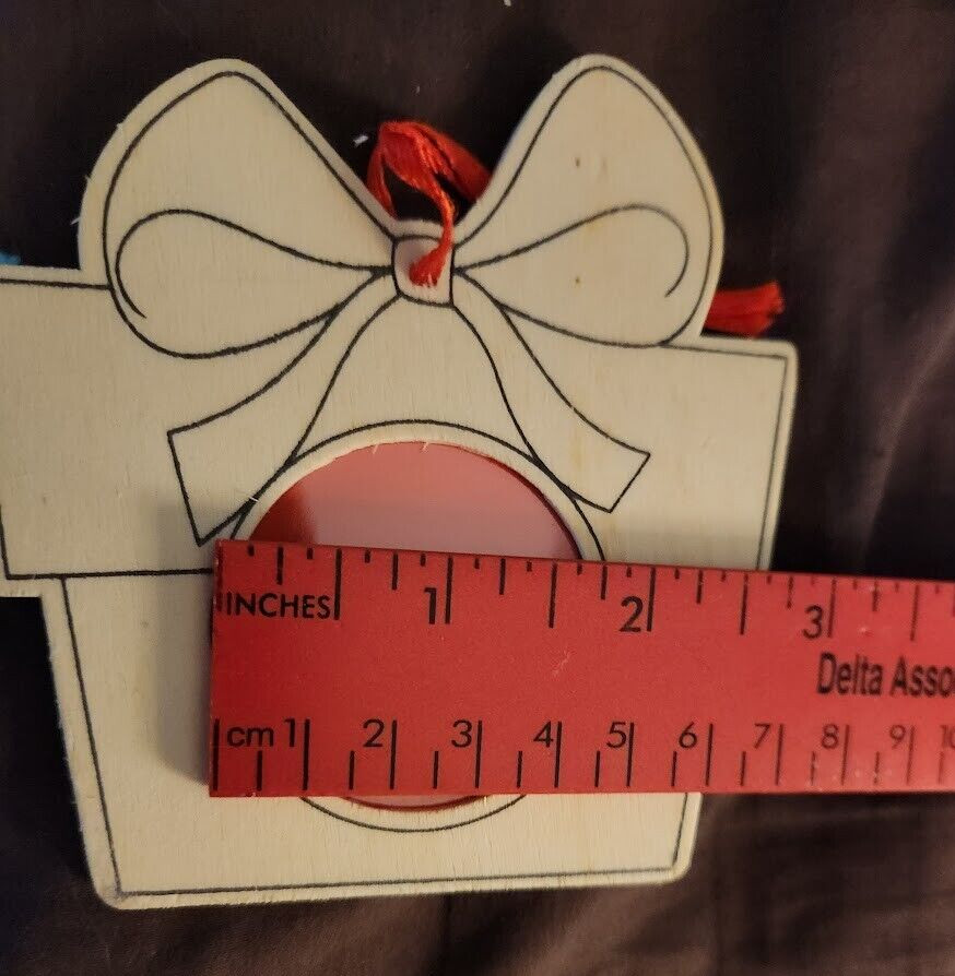 Brand New 7 Un-Colored/Painted Michael’s Wooden Christmas Present Ornaments