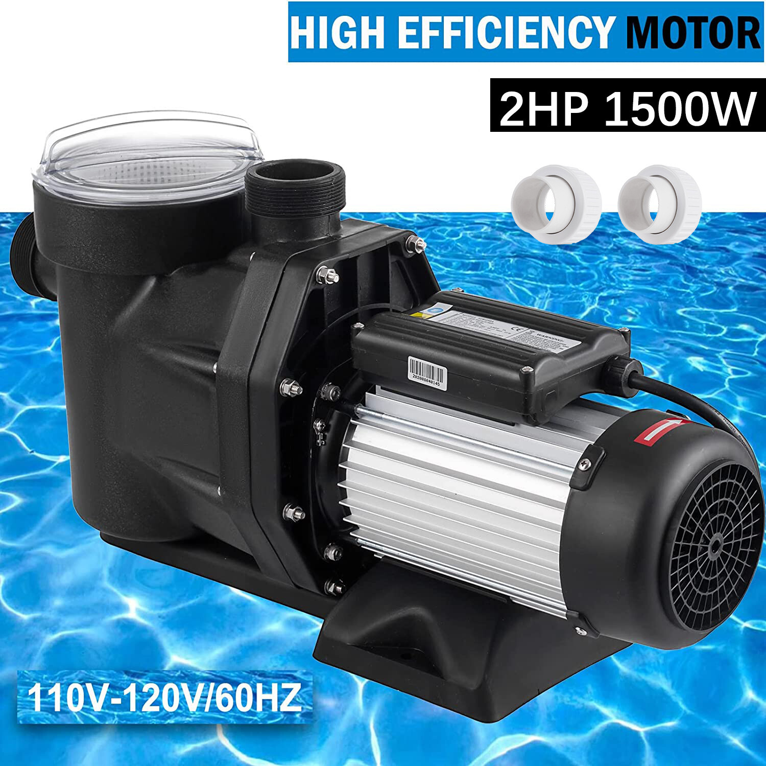2HP In/Above Ground Swimming Pool Sand Filter Pump Motor Strainer for Hayward