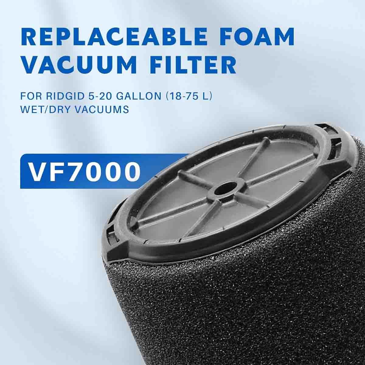 VF7000 Replaceable Foam Filter For Ridgid Wet Dry Vacuums 5-20 Gallon
