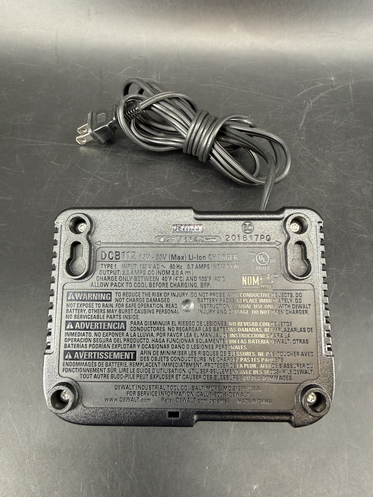 DEWALT DCB112 12V/20V MAX Lithium-Ion Battery Charger